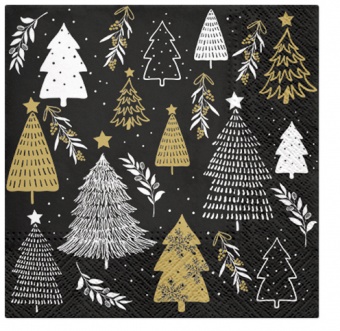 Pl Serwetki Christmas Tree Stamps