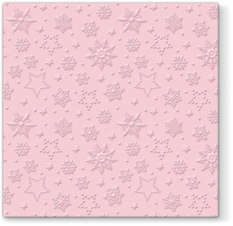 Pl Serwetki Inspiration Winter Flakes (Pink)
